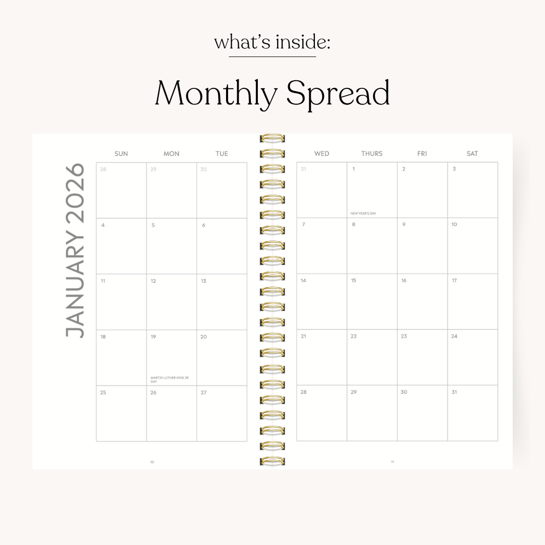 Pink Trellis 2026 Yearly Planner: 8.5x11