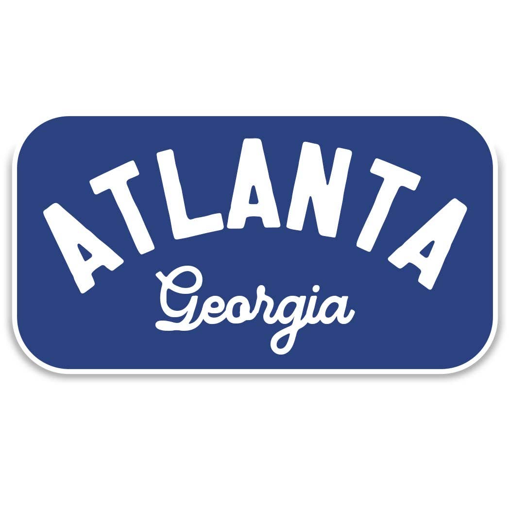 Custom City + State Sticker – Retro Tourist Vinyl Decal: Black + White