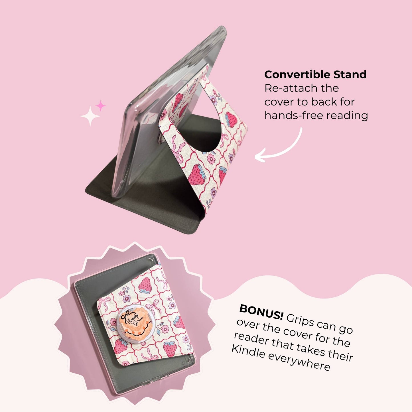 Magnetic Removable Cover & Stand - Checkered Kindle Case: PPW 12th Gen / Just the Cover