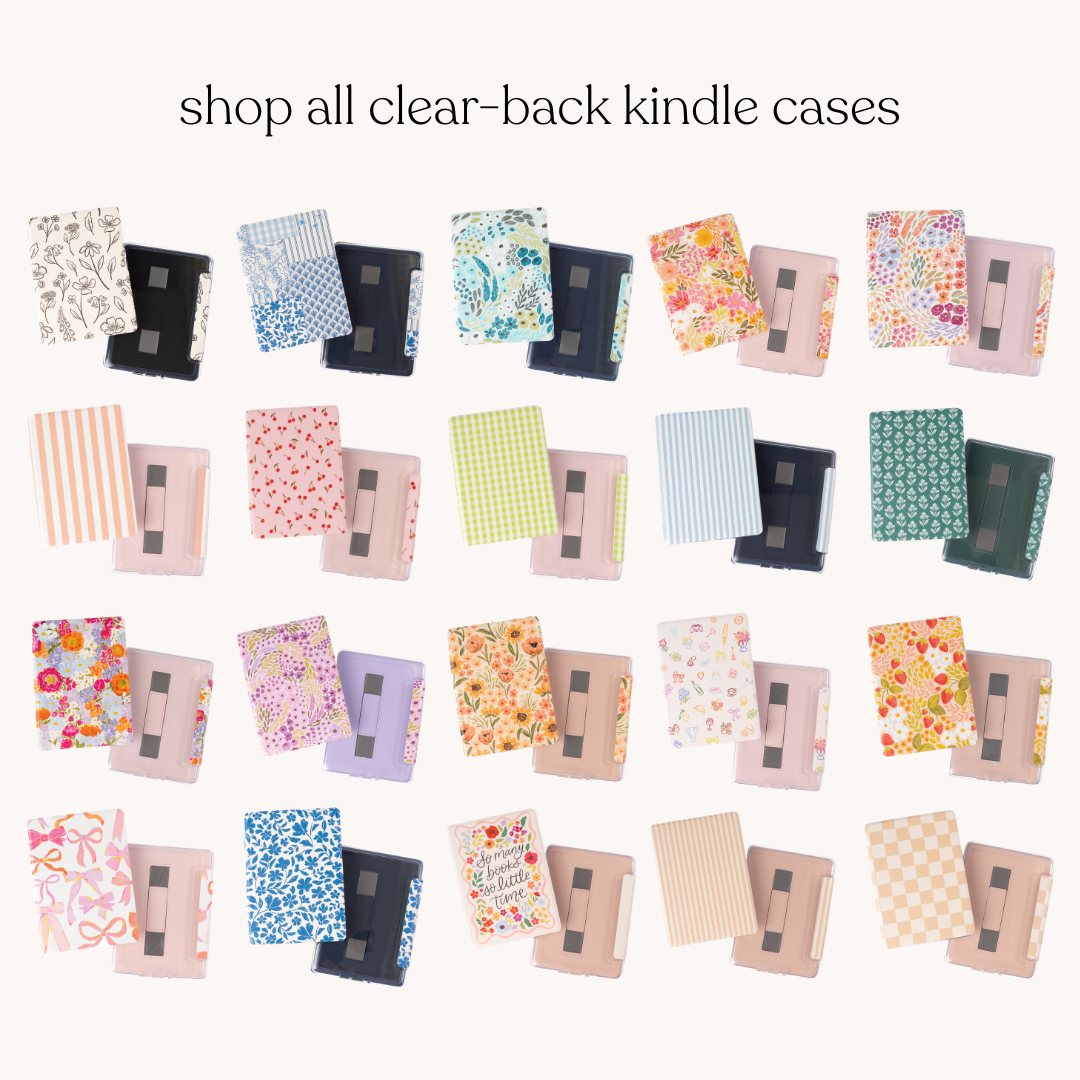 Pressed Floral Clear Back Kindle Case | Bookish & Reading: Kindle Paperwhite (12th Generation)