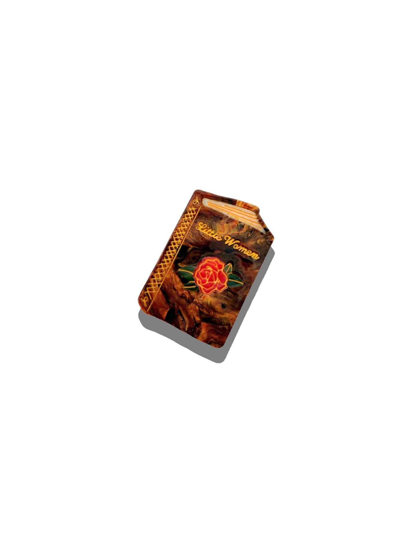 Hand-painted Little Women Mini Book Claw Hair Clip