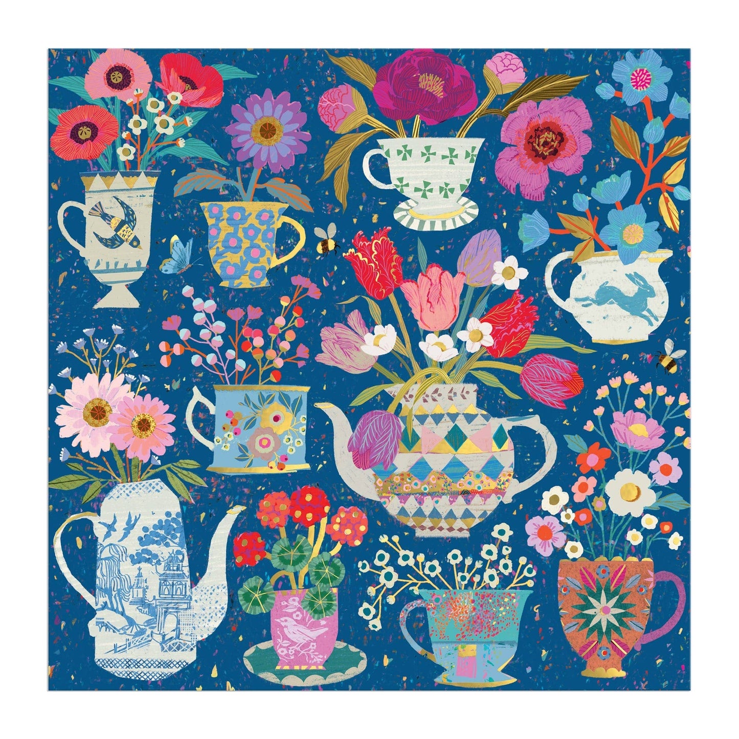 Victoria Ball Potted Teacups 500 Piece Foil Puzzle