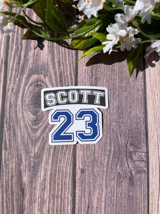 Nathan Scott #23 Jersey: One Tree Hill Sticker