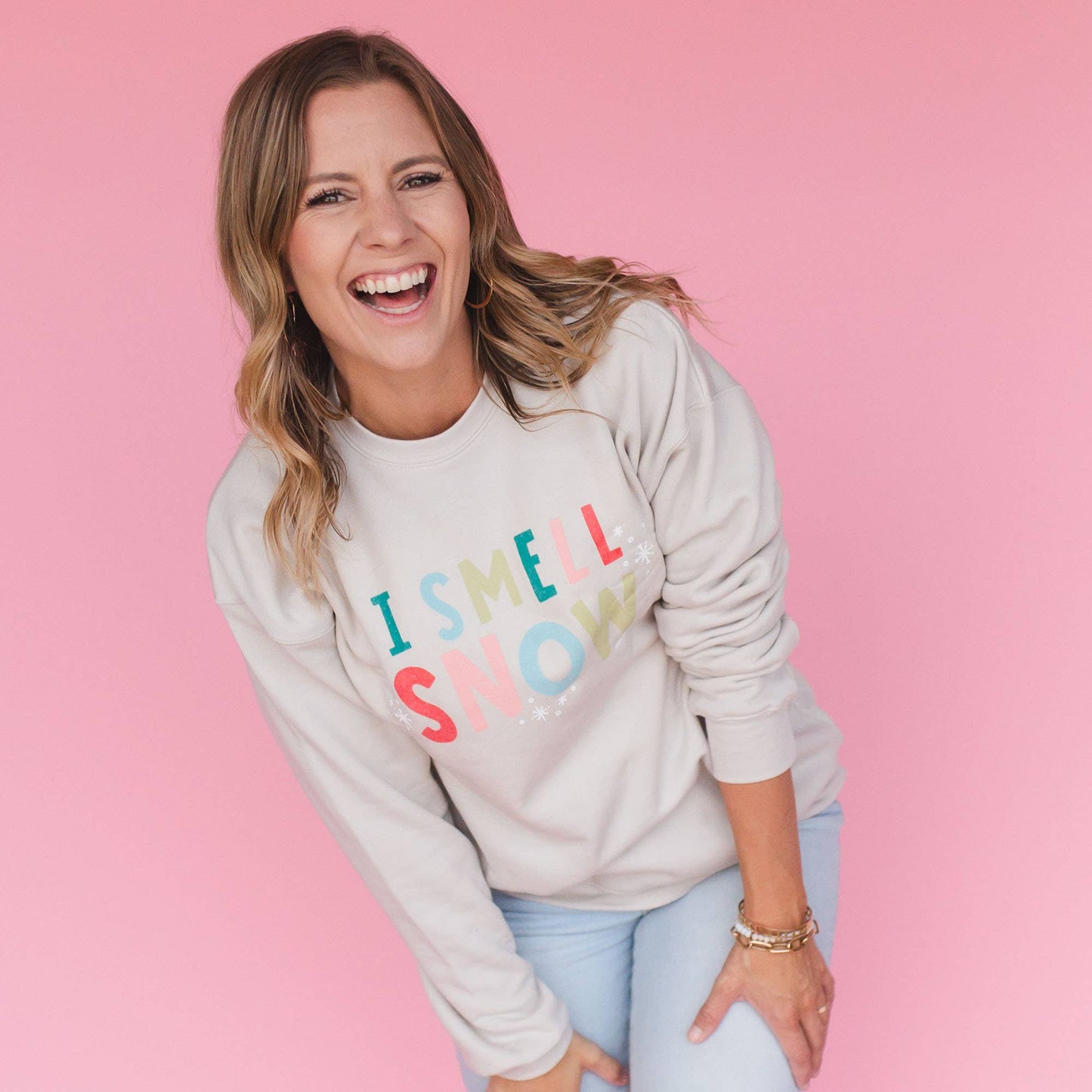 I Smell Snow Sweatshirt - Heather Dust: XXL