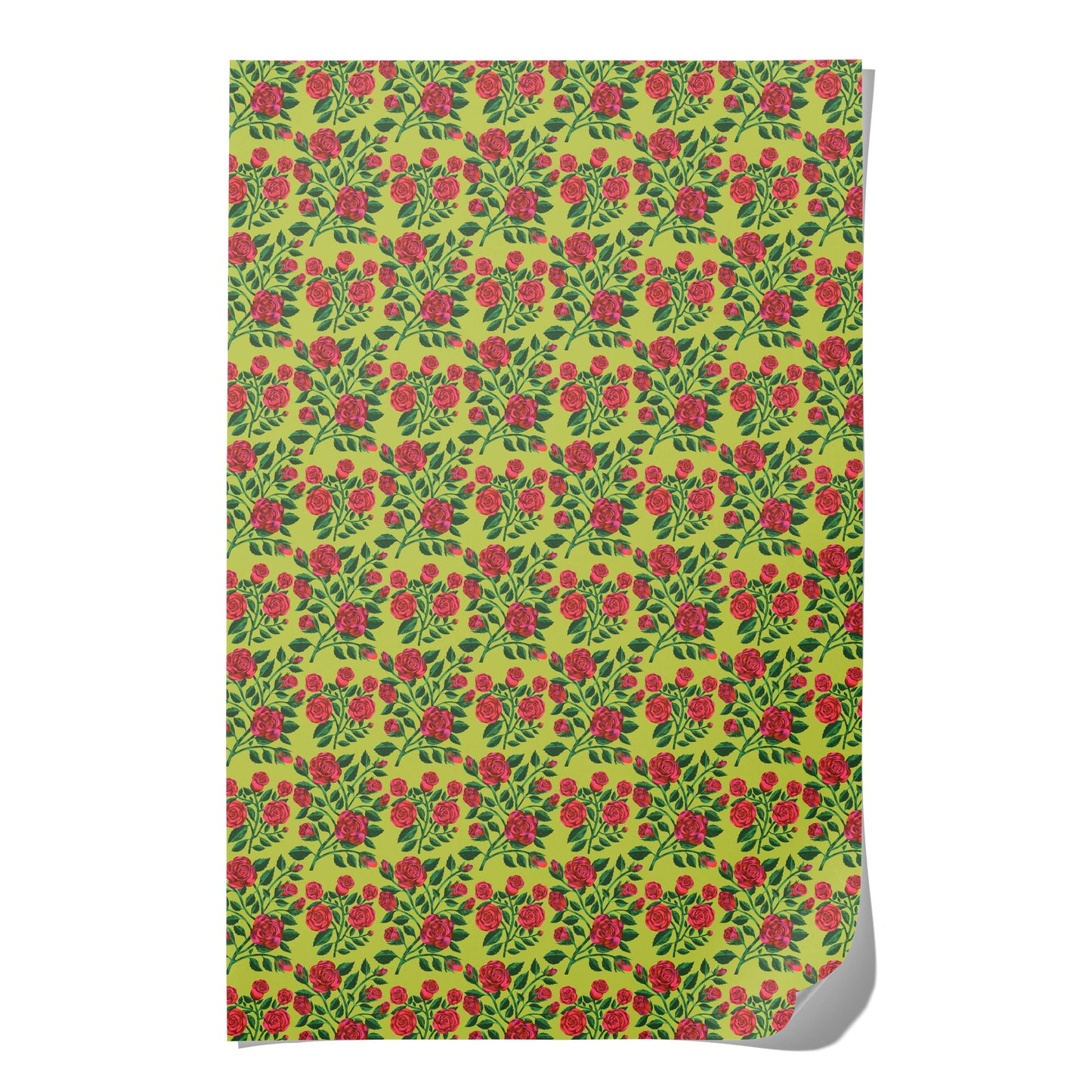Grateful Roses wrapping paper: Rolls of 3 sheets