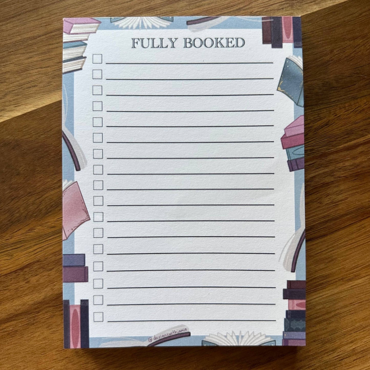 Fully Booked Notepad: Belly band & Plastic Sleeve