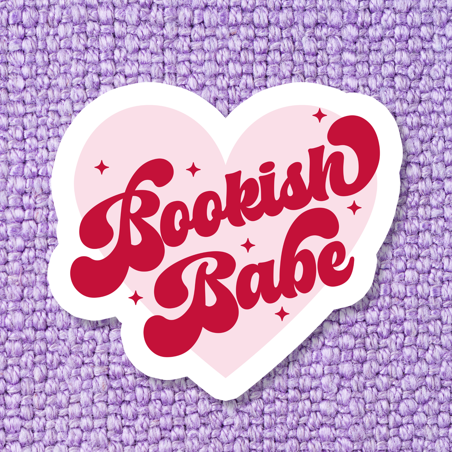Bookish Babe heart sticker