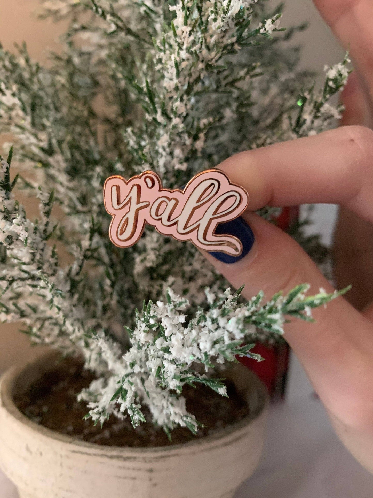 Y'all Enamel Pin: Pink