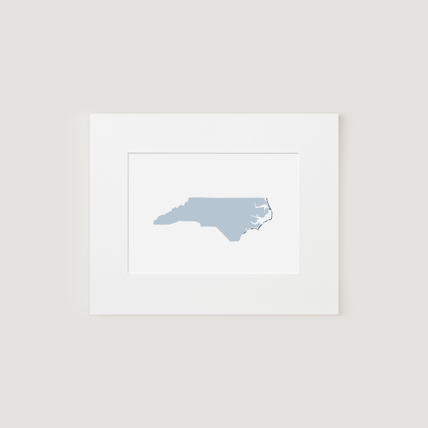 Matted Art Print, Tar Heel State: 8" x 10"