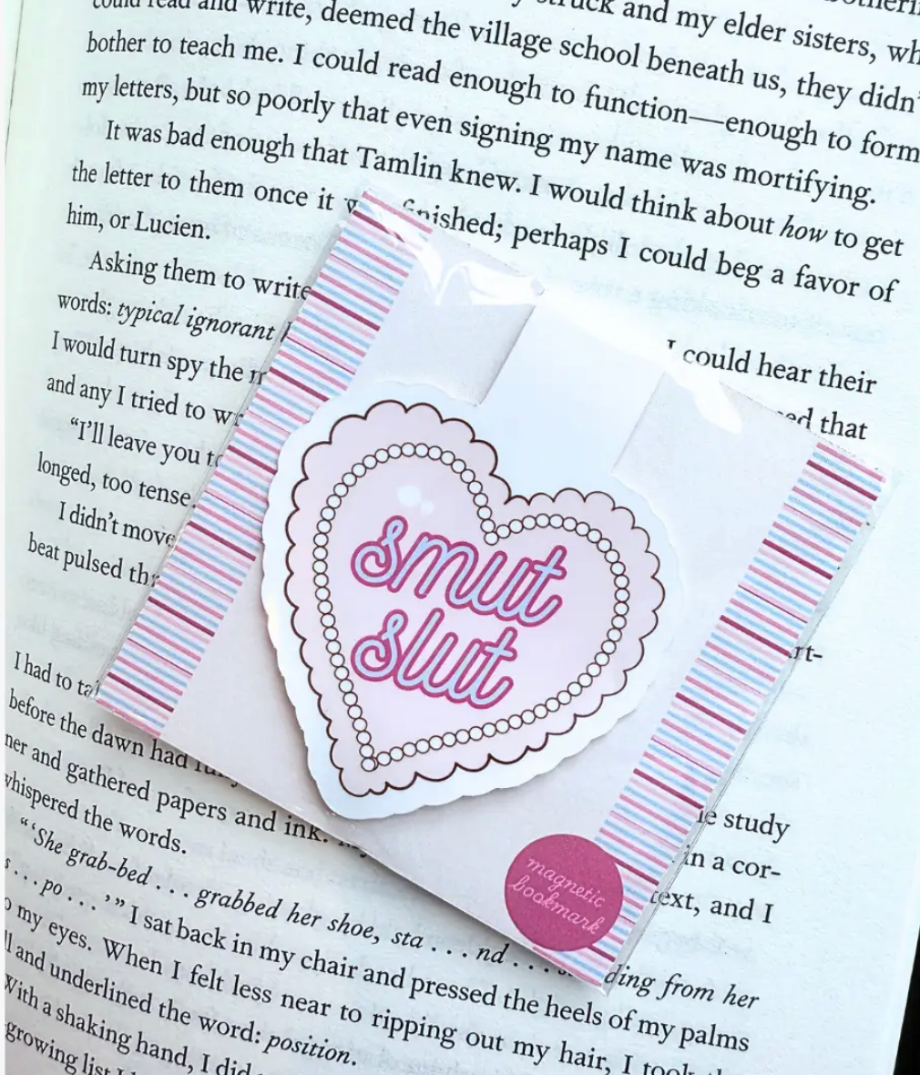 Blue/Pink girly bow coquette magnetic bookmark