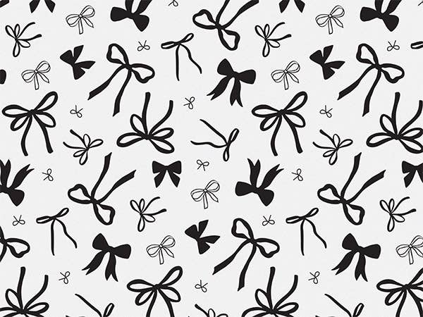 Classic Print Tissue Paper Bulk Packed Sheets: Coquette Bows / 120 Pack / 20x30"
