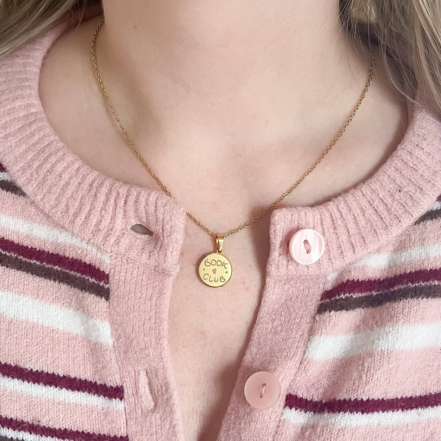Book Club Necklace: Gold / 18"