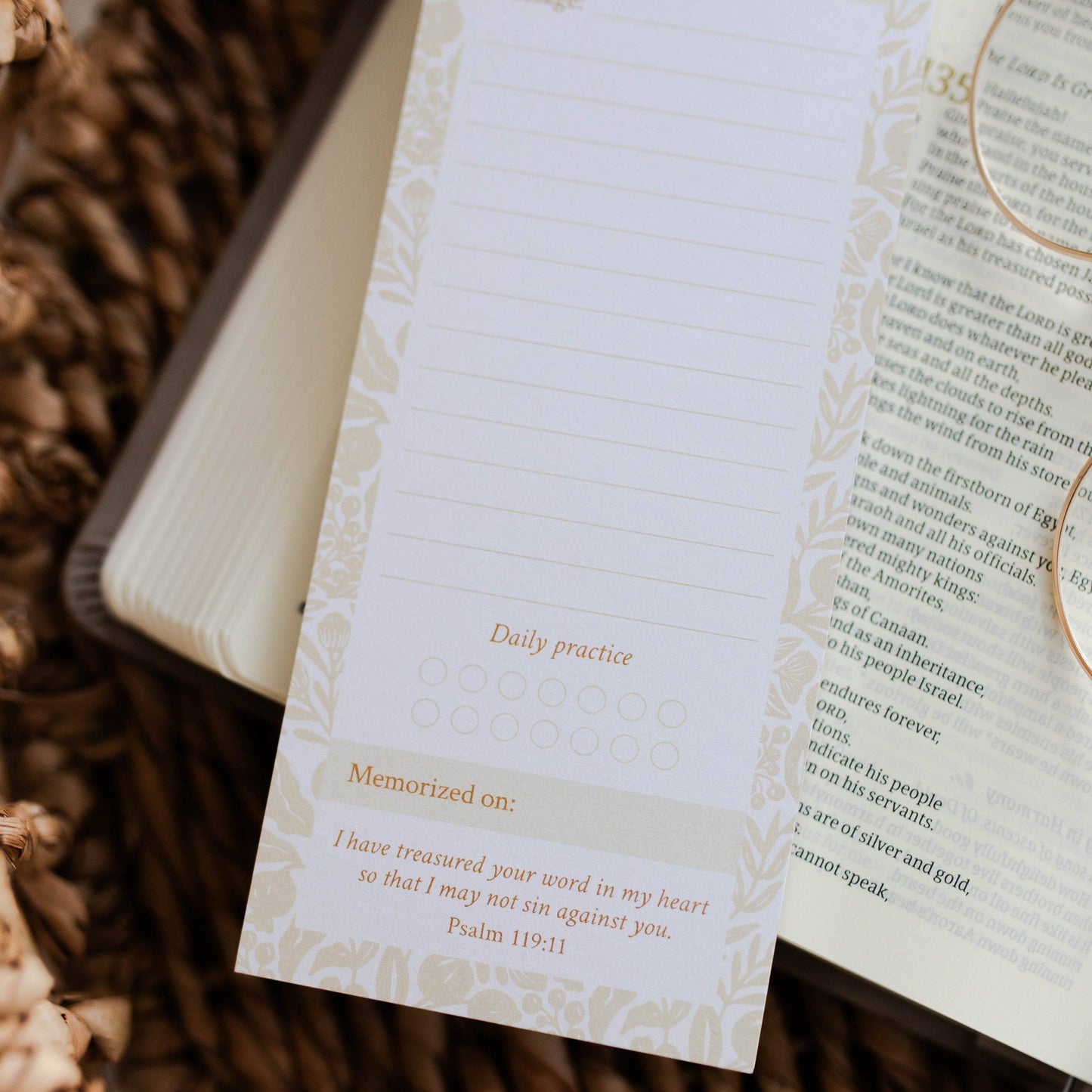 Scripture Memory Notepad | Natural Laurel