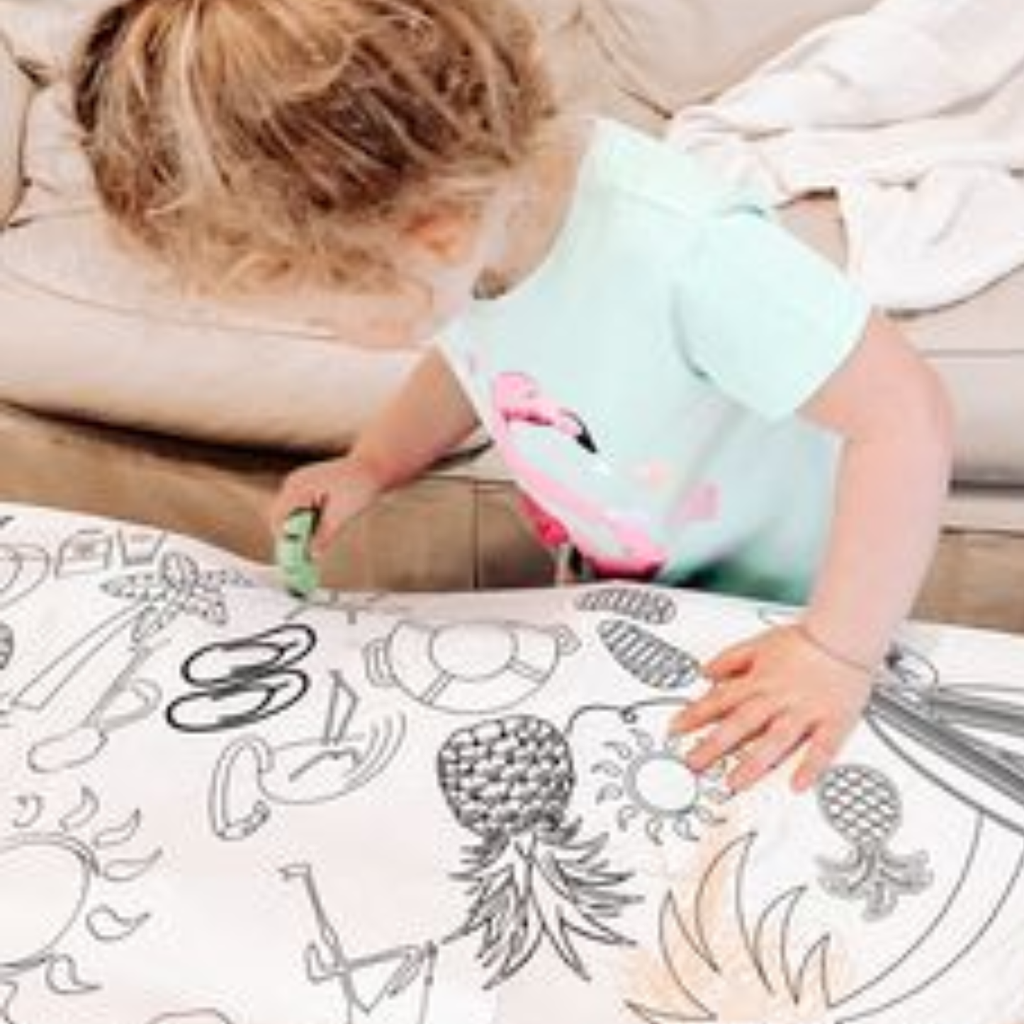 Beach Coloring Tablecloth