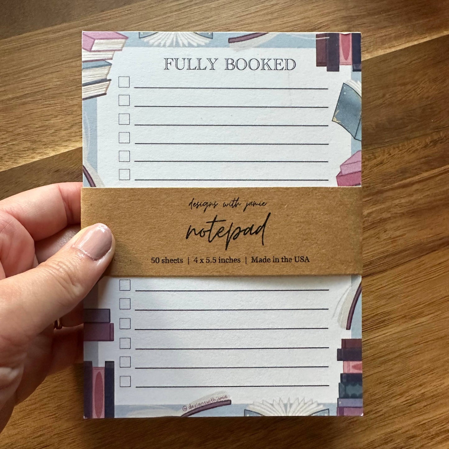 Fully Booked Notepad: Belly band & Plastic Sleeve