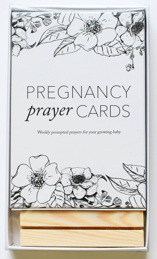 Pregnancy Prayer Cards | Expecting Mom Gift & Announcement: White