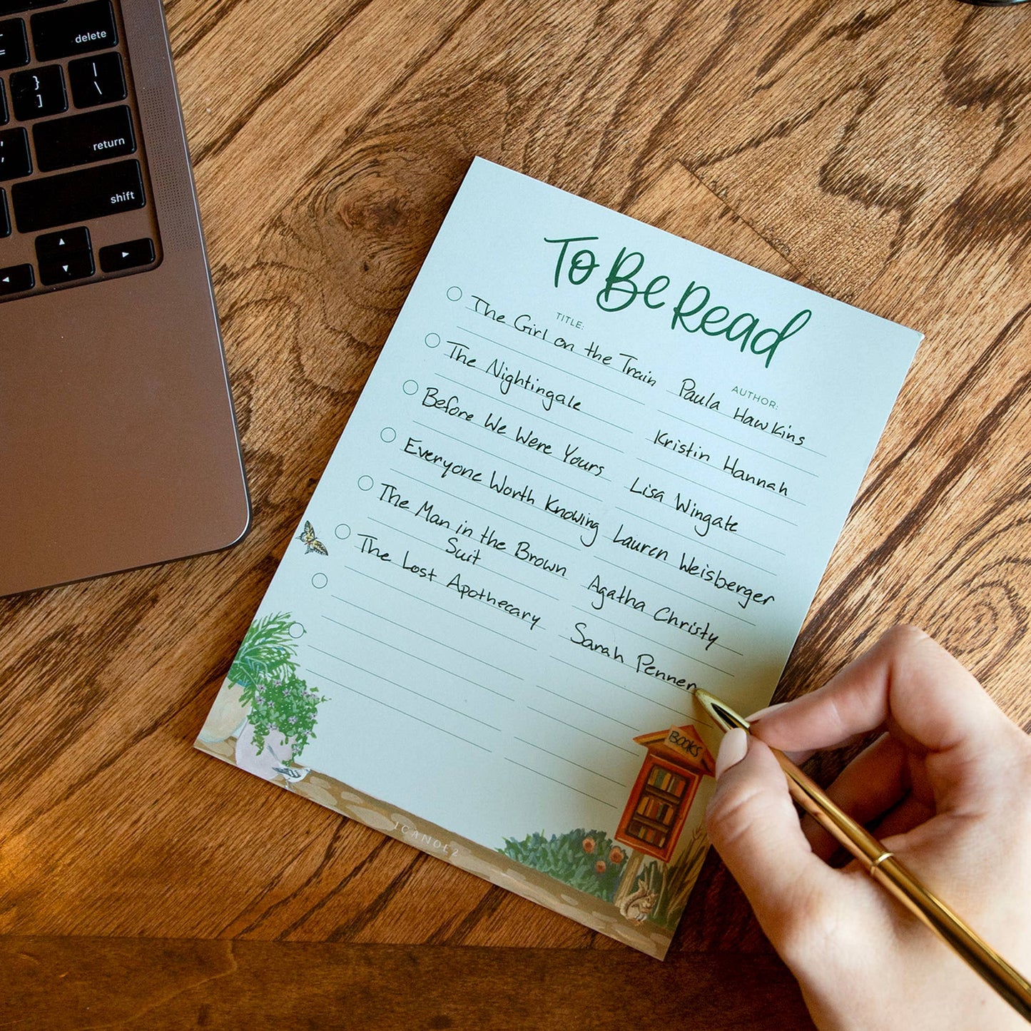 To Be Read Book Tracker 6x8 Notepad