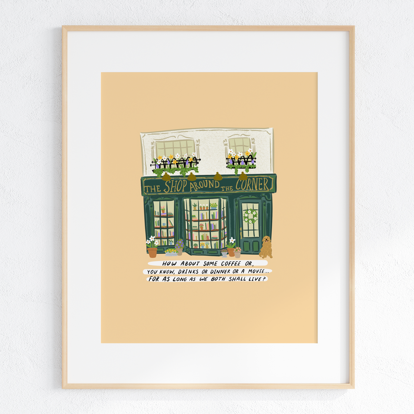 Spring Shop Around the Corner -  Bookish Art Print : Small