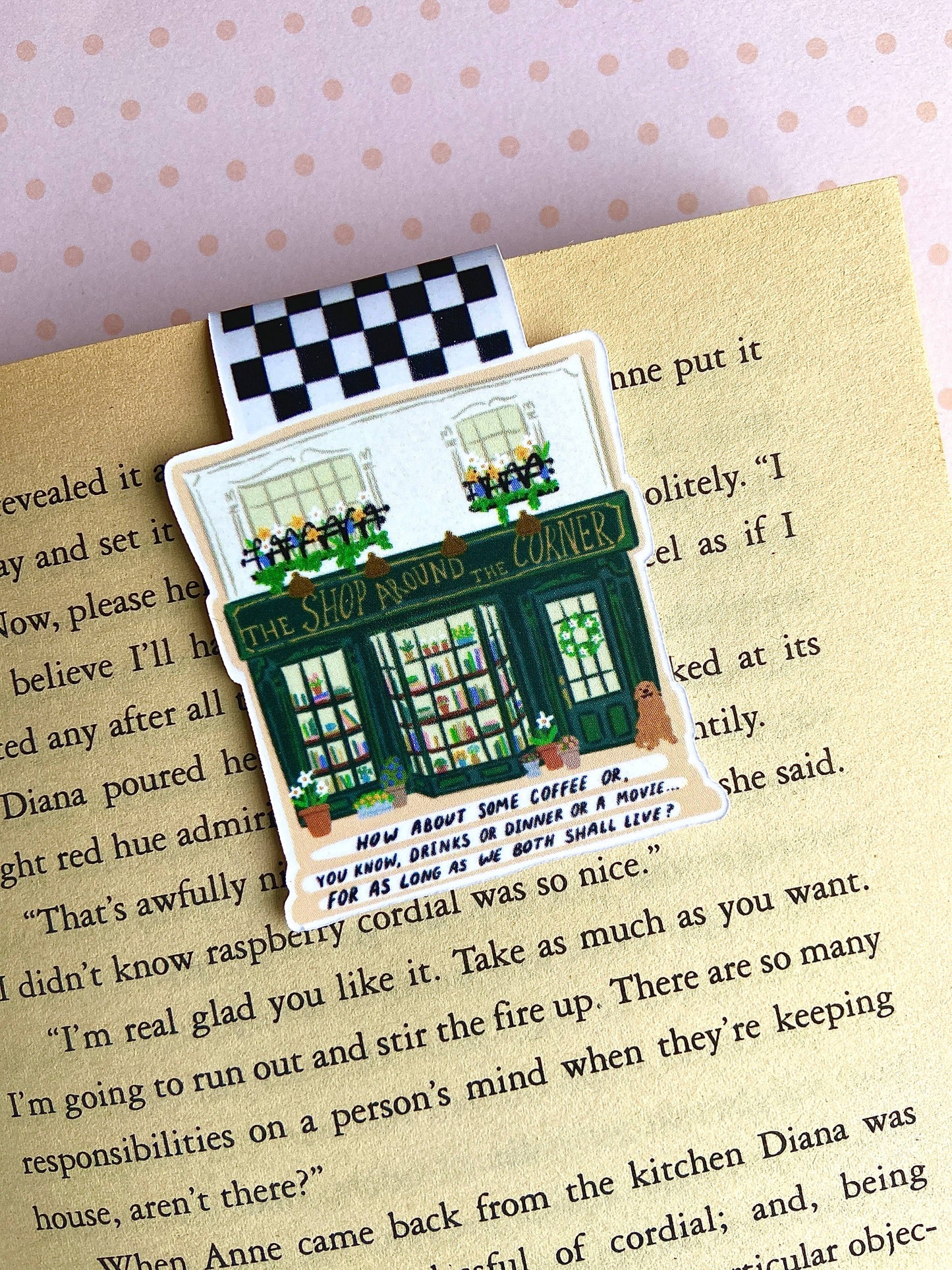Spring Shop Around the Corner Magnetic Bookmark