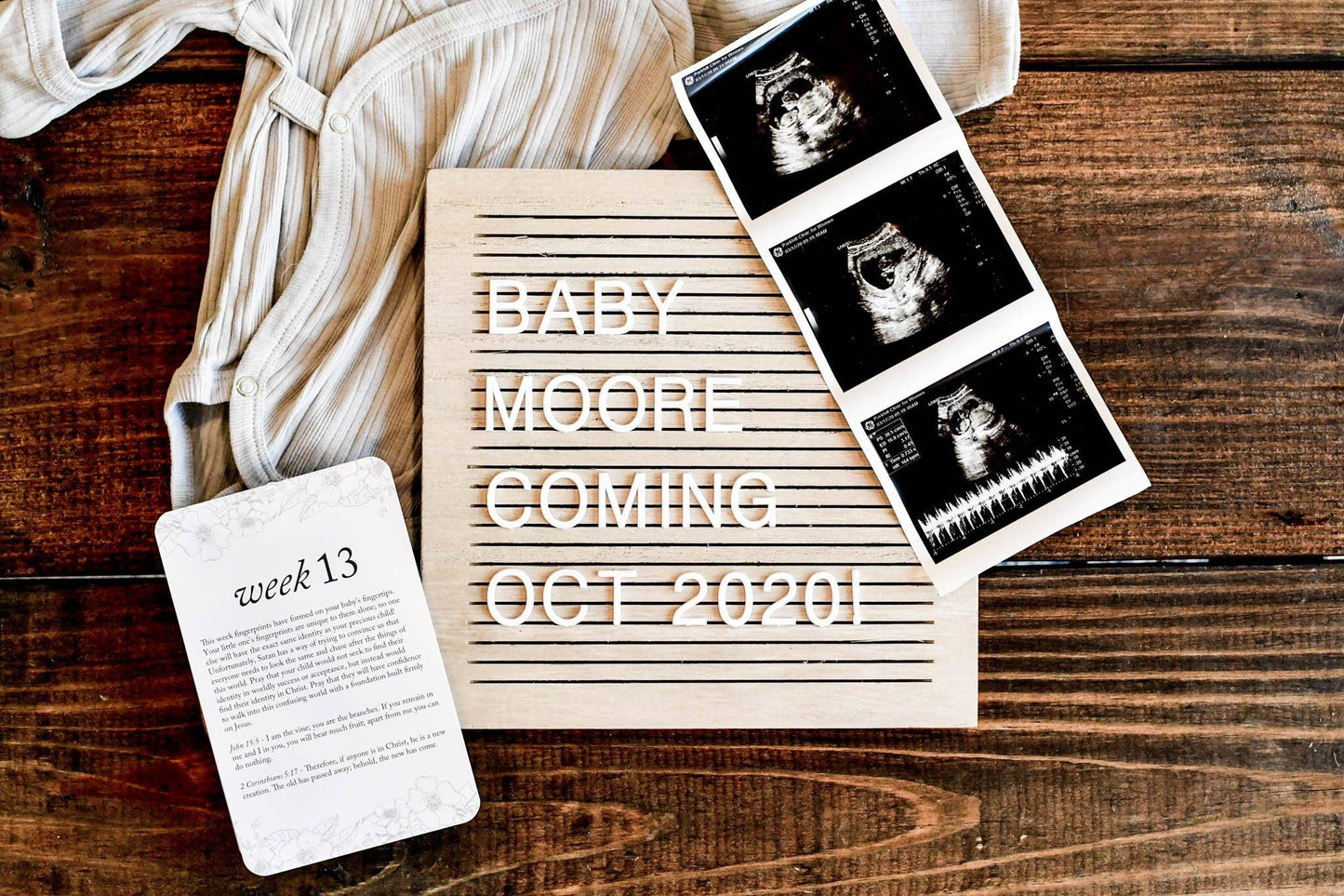 Pregnancy Prayer Cards | Expecting Mom Gift & Announcement: White