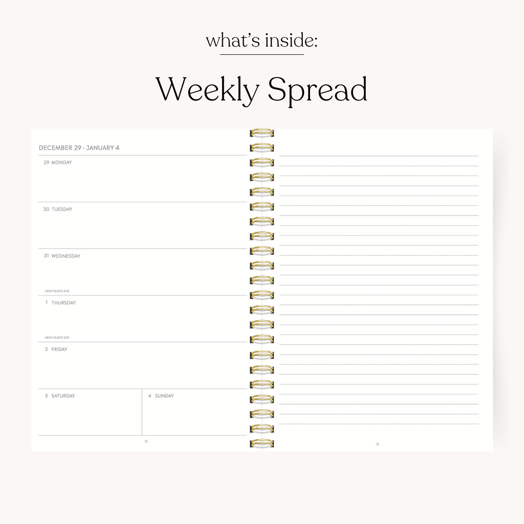 Pink Trellis 2026 Yearly Planner: 7x9