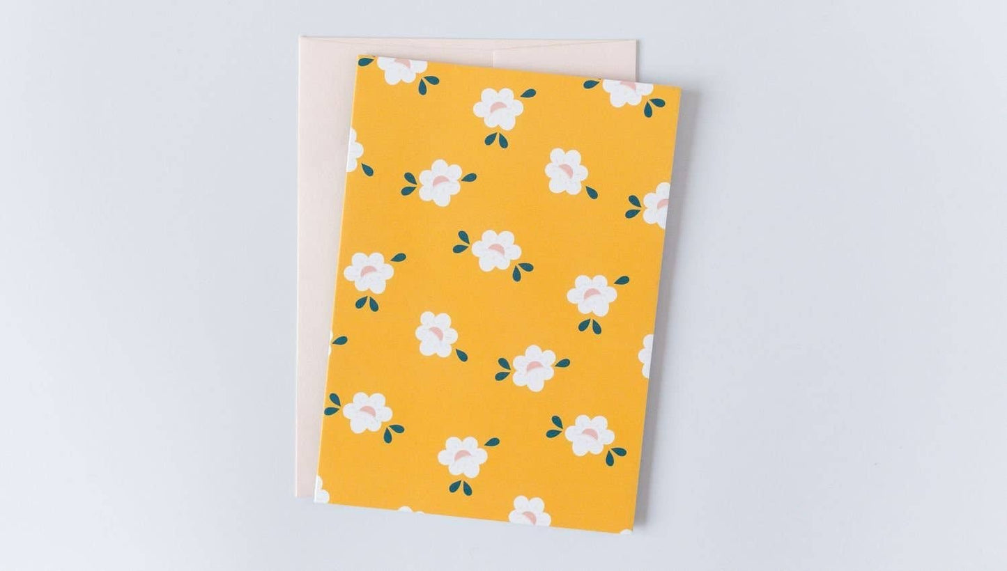 White Flowers Greeting Card