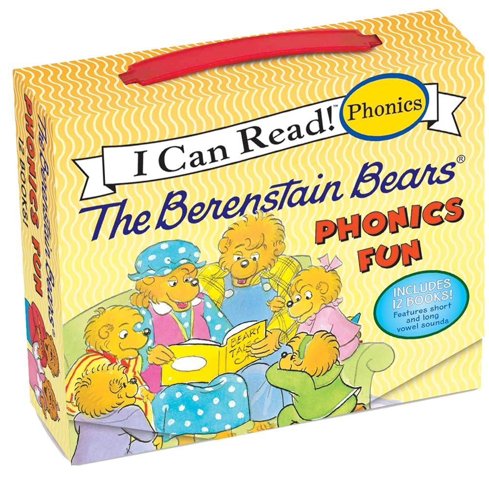 The Berenstain Bears 12-Book Phonics Fun!: Includes 12 Mini-Books Featuring Short and Long Vowel Sounds (My First I Can Read) cover image