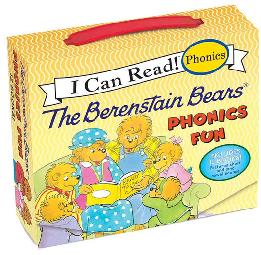 The Berenstain Bears 12-Book Phonics Fun!: Includes 12 Mini-Books Featuring Short and Long Vowel Sounds (My First I Can Read) cover image