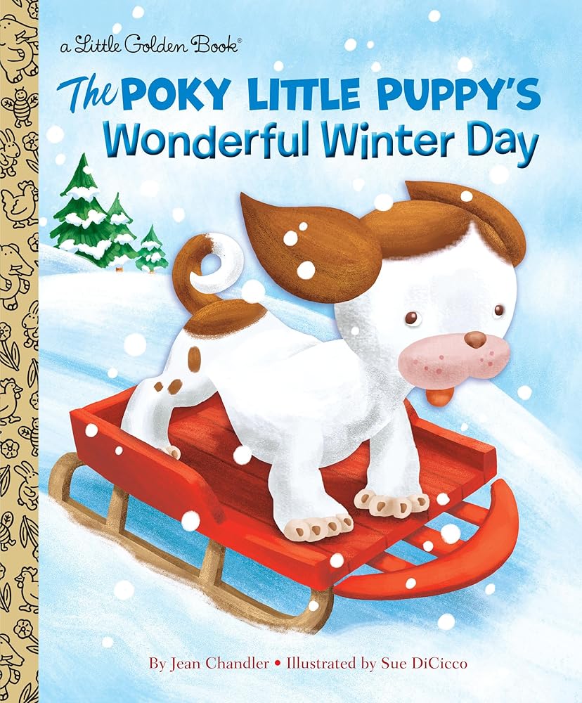 The Poky Little Puppy's Wonderful Winter Day (Little Golden Book) cover image