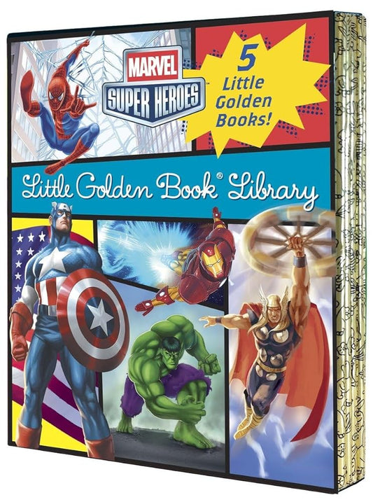 Marvel Super Heroes Little Golden Book Library: 5-Book Boxed Set: Spider-Man, Hulk, Iron Man, Captain America, The Avengers cover image