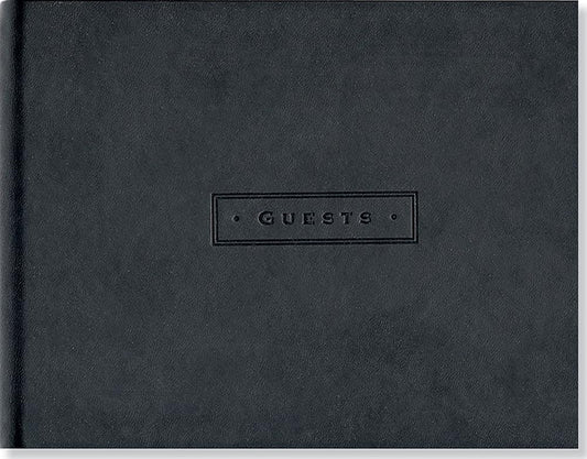 Classic Black Guest Book cover image