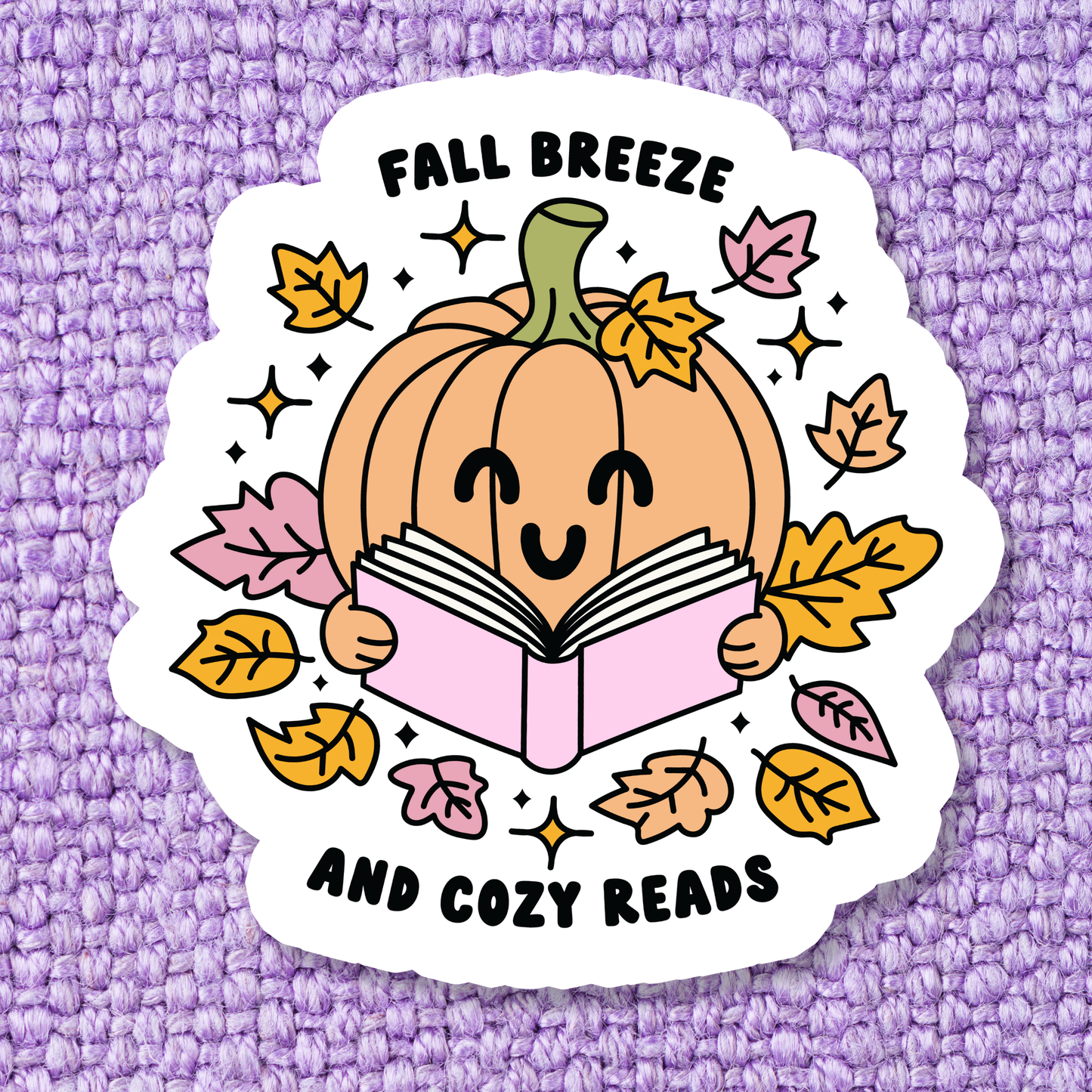 Fall Breeze Cozy Reads Sticker