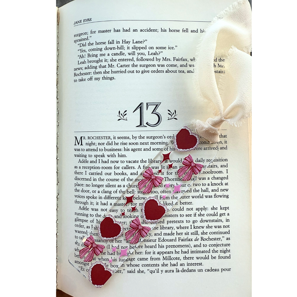 Valentine acrylic bookmarks-uv dtf: Valentines