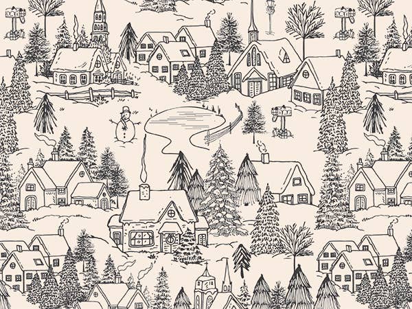 Christmas Print Bulk Tissue Paper: Christmas Bows / 120 Pack