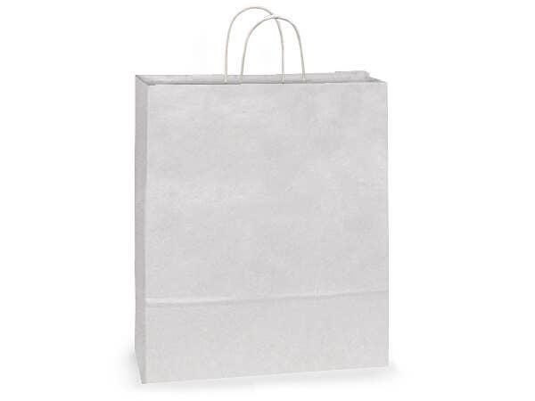 White Kraft Retail Paper Shopping Bags: 100 Pack / Rose 5.25x3.5x8.25"