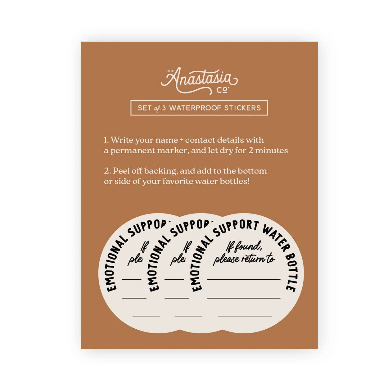 Emotional Support Water Bottle If Found Stickers - Set of 3