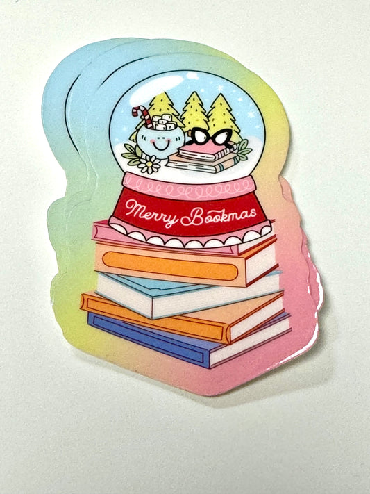 Snowglobe bookmas sticker