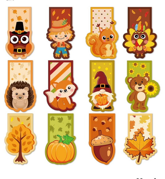 kids fall bookmarks