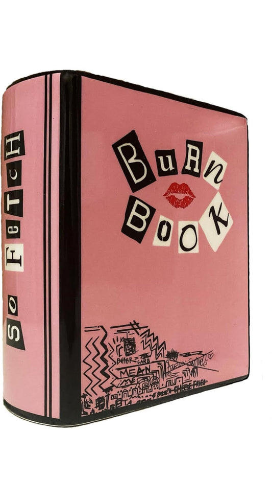 Burn Book Vase, Mean Girls Inspired Decor, Decorative Pink Ceramic Vase