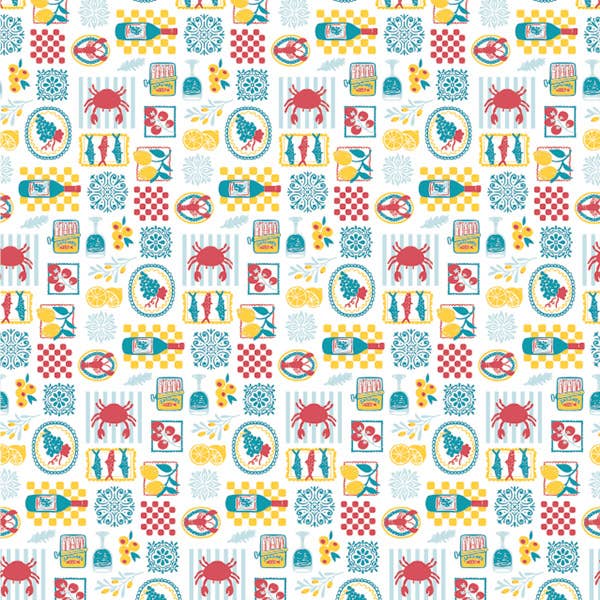 Classic Print Tissue Paper Bulk Packed Sheets: Americana Bows / 120 Pack / 20x30"
