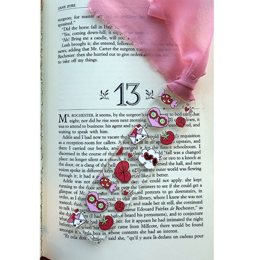 Valentine acrylic bookmarks-uv dtf: Valentines
