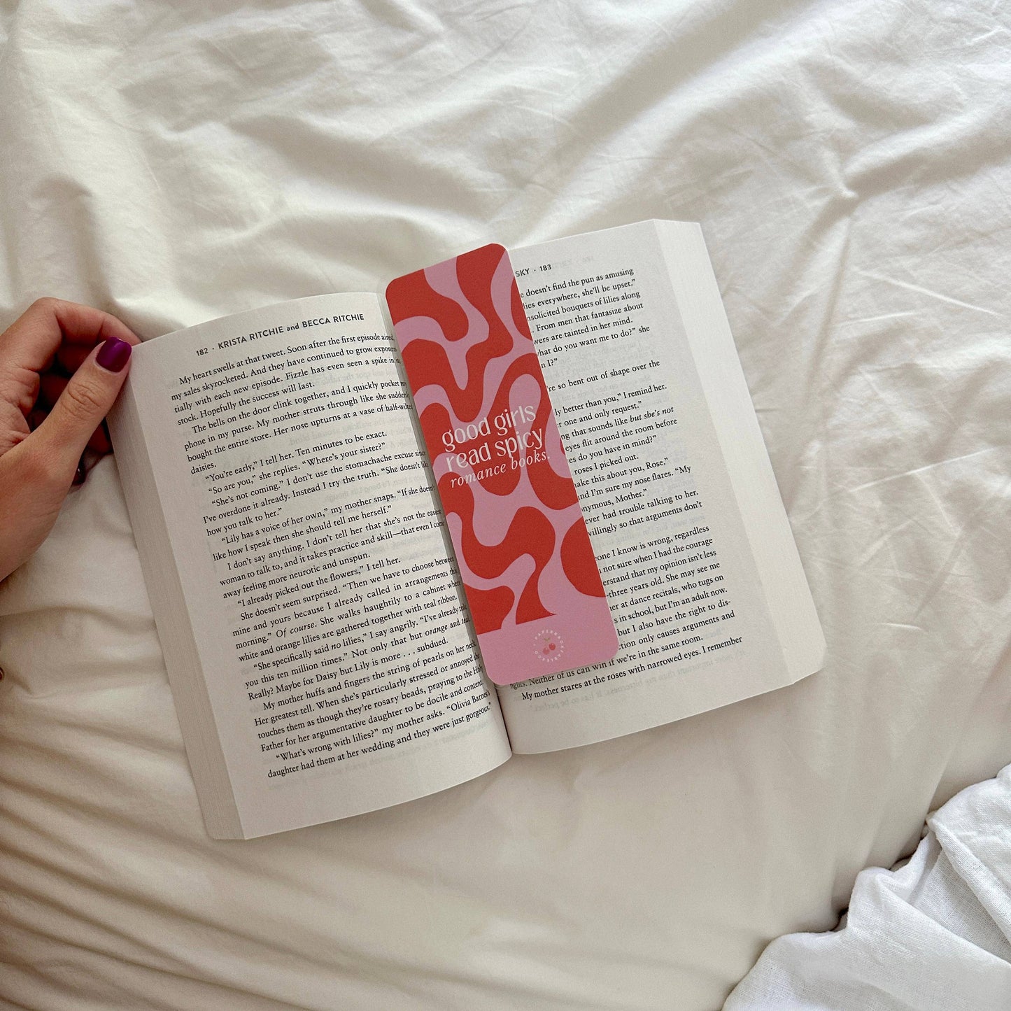 Good Girls Read Spicy Romance Books Bookmarks: Pink