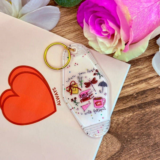 Gilmore Girls Where You Lead Clear Motel Keychain