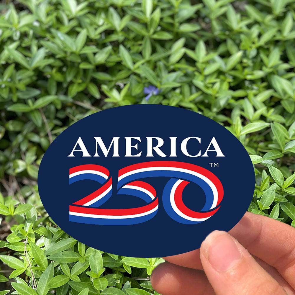 America 250 Navy Die Cut Waterbottle/ Laptop Sticker