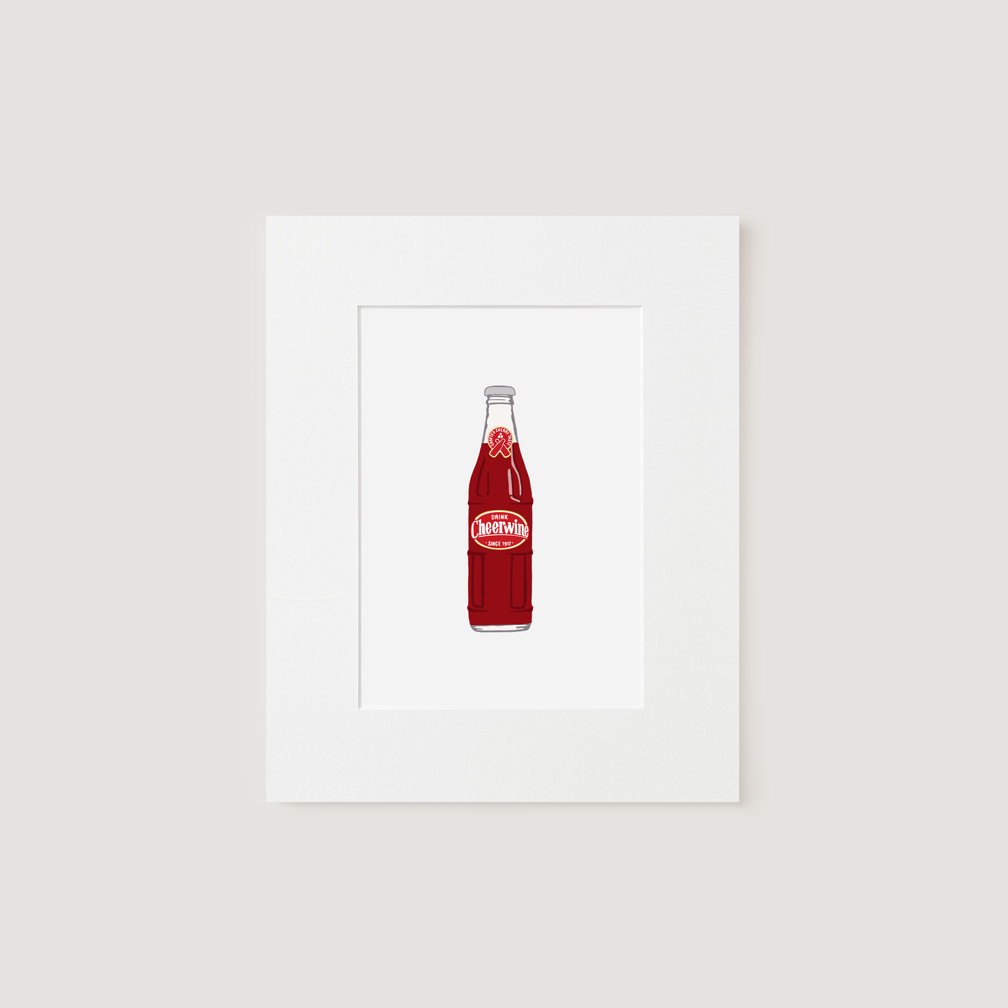 Matted Art Print, Cheerwine: 8" x 10"