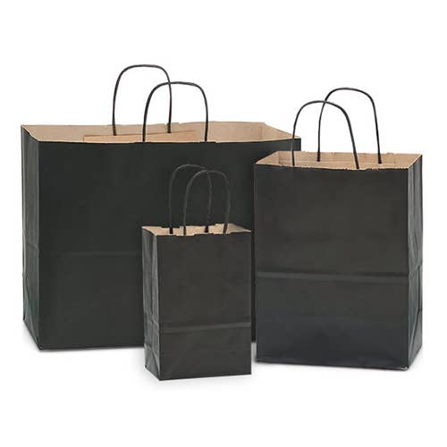 Recycled Kraft Color Paper Retail Shopping Bags: Christmas Red / 25 Pack / Queen 16x6x19.25"