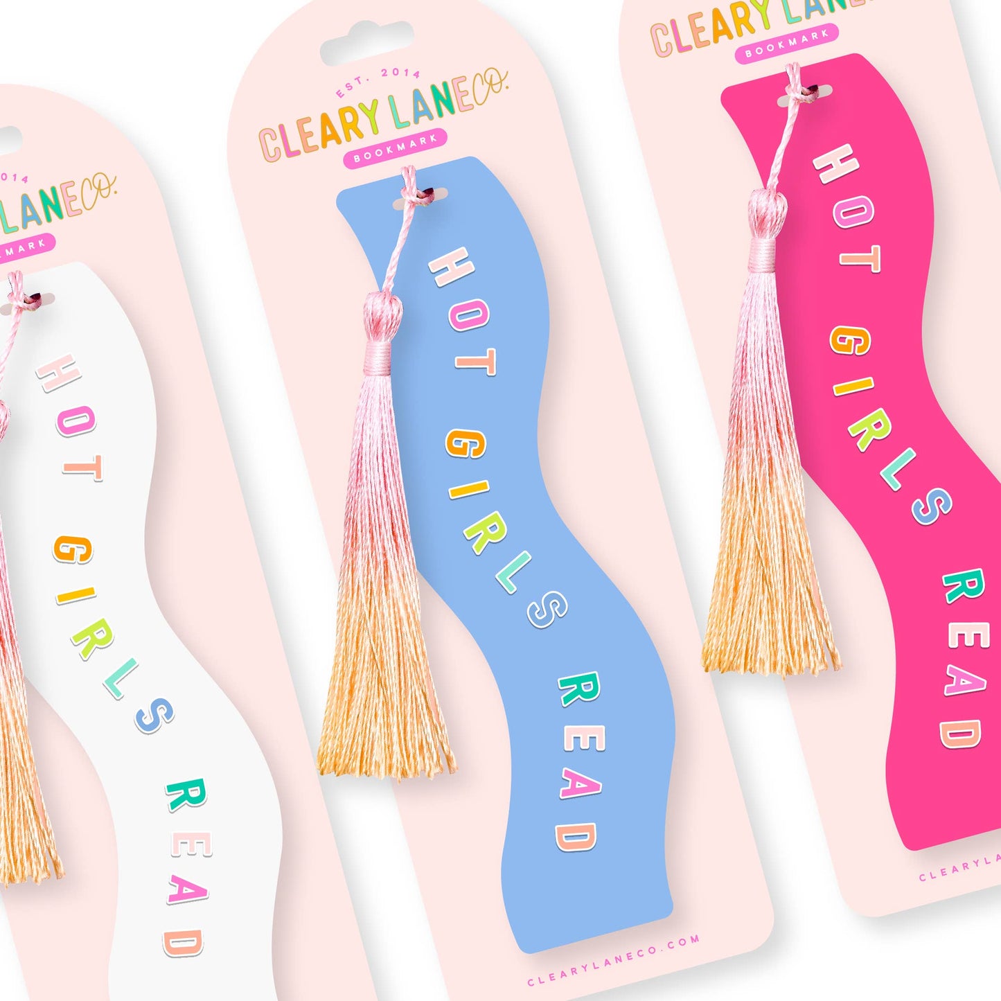Acrylic Bookmark with Tassel | Choose your design: Bubblegum / I Love Books Rainbow