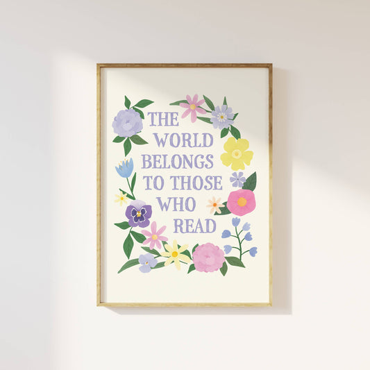 Reading Lover Print: 9x12