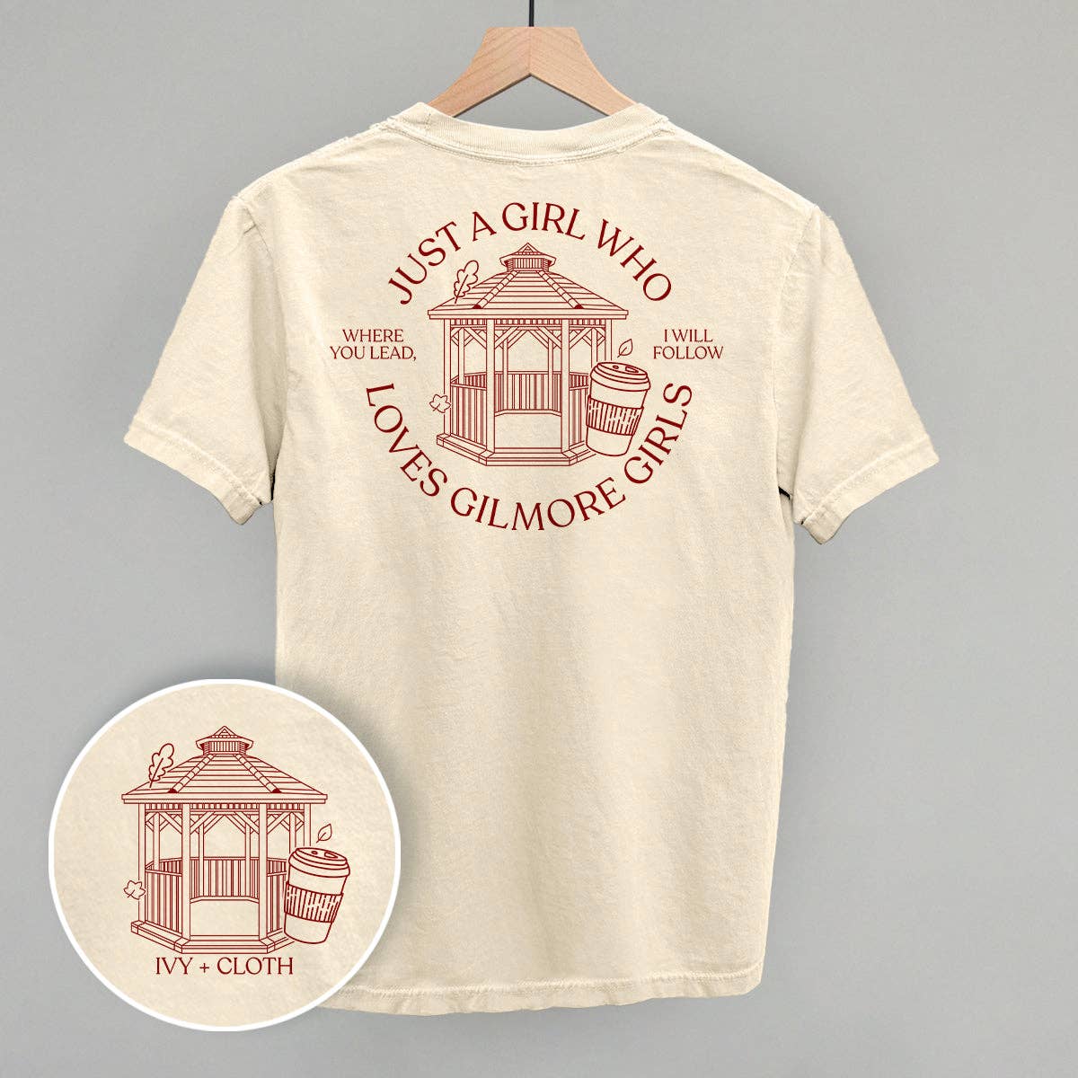 Just A Girl Who Loves Gilmore Girls (Back Print): Ivory / XL / Comfort Colors Tee