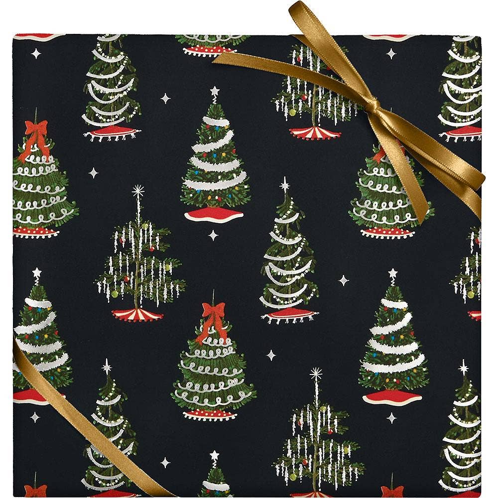 Tinsel Tree Christmas Stone Wrapping Paper